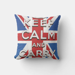 Keep Calm and Carry On Britische Flagge Kissen