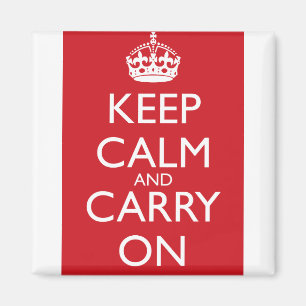 Keep Calm And Carry On: Feuerwehrauto Rot Magnet