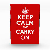 Keep Calm and Carry On Fotoblock (Vorderseite)