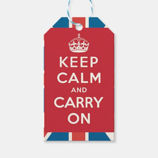 Keep Calm and Carry On Geschenkanhänger (Vorderseite)