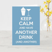 Keep calm and carry on greetings card karte (Gelbe Blume)