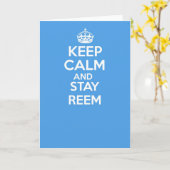 Keep calm and carry on greetings card - REEM Karte (Gelbe Blume)