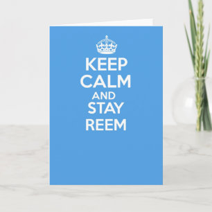 Keep calm and carry on greetings card - REEM Karte