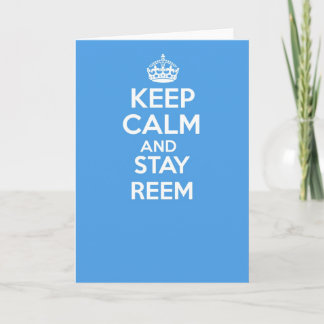 Keep calm and carry on greetings card - REEM Karte