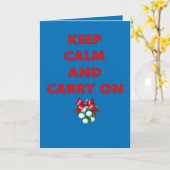 Keep Calm and Carry On Kissing Me Under Mistletoe Karte (Gelbe Blume)