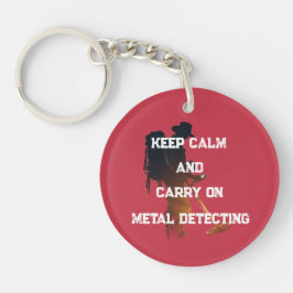 KEEP CALM AND CARRY ON METAL DETECTING SCHLÜSSELANHÄNGER