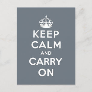 keep calm and carry on Original Postkarte