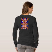 KEEP CALM AND CARRY ON T-Shirt (Schwarz voll)