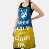 Keep calm and carry on Ukrainian emblem trident Schürze (InSitu)