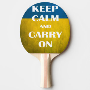 Keep calm and carry on Ukrainisches Emblem Tryzub Tischtennis Schläger