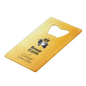 Keep Calm and Celebrate Goat Year 2027 BO Geldbeutel Flaschenöffner (Vorderseite Schrägansicht)