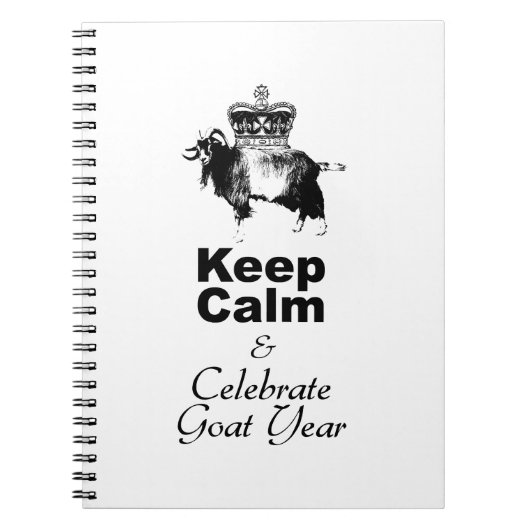 Keep Calm and Celebrate Goat Year 2027 NB1 Notizblock (Vorderseite)