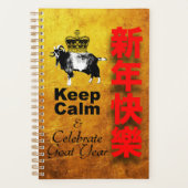 Keep Calm and Celebrate Goat Year 2027 Pl2 Planer (Vorderseite)