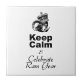 Keep Calm and Celebrate Ram Year 2027 Fliese (Vorderseite)