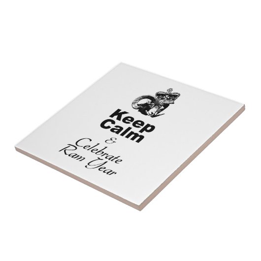 Keep Calm and Celebrate Ram Year 2027 Fliese (Seite)