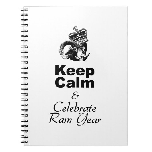 Keep Calm and Celebrate Ram Year 2027 NB1 Notizblock (Vorderseite)