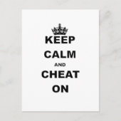 KEEP CALM AND CHEAT ON POSTKARTE (Vorderseite)