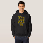 Keep Calm and Crypto On Bitcoin BTC Cryptocurrency Hoodie (Vorne ganz)