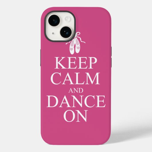 Keep Calm and Dance On Ballerina Shoes Pink Case-Mate iPhone Hülle (Rückseite)