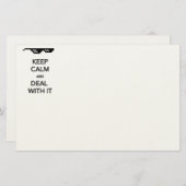 KEEP CALM and Deal with It Briefpapier (Vorne/Hinten)