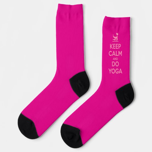 Keep Calm and Do Yoga Socken (Linkes Detail)