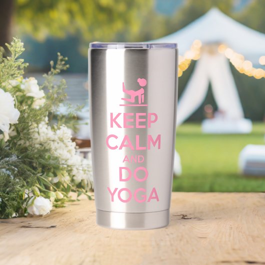 Keep Calm and Do Yoga Thermobecher (Hochzeit (gedreht))