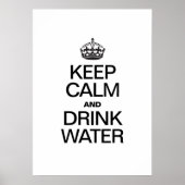 KEEP CALM AND DRINK WATER POSTER (Vorne)
