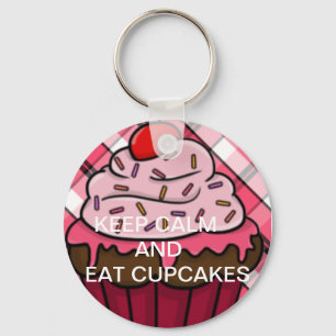 Keep calm and eat cupcakes schlüsselanhänger