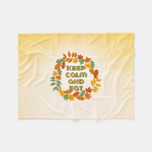 Keep calm and eat fleecedecke (Vorderseite (Horizontal))