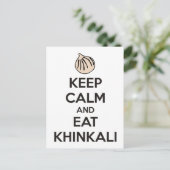 Keep calm and eat khinkali postkarte (Stehend Vorderseite)