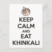 Keep calm and eat khinkali postkarte (Vorderseite)