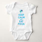 Keep Calm and Eat Pizza 1 Baby Strampler (Vorderseite)