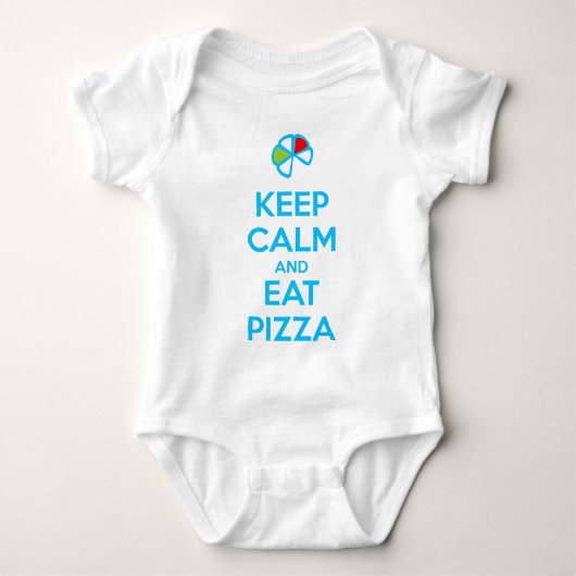 Keep Calm and Eat Pizza 1 Baby Strampler (Vorderseite)