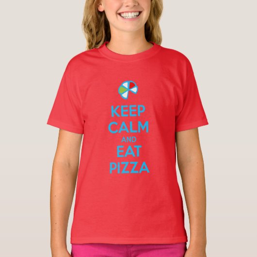Keep Calm and Eat Pizza 1 T-Shirt (Vorderseite)
