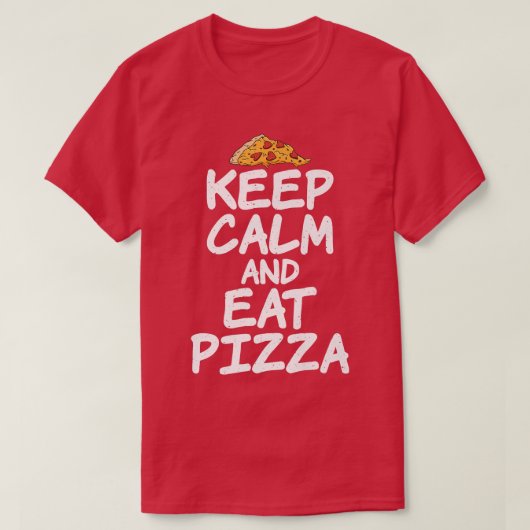 Keep Calm and eat Pizza Lover Premium  T-Shirt (Design vorne)