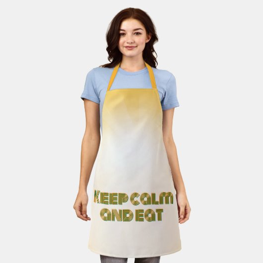 Keep calm and eat schürze (Getragen)