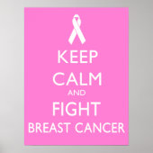Keep calm and Fight Breast Cancer Poster (Vorne)