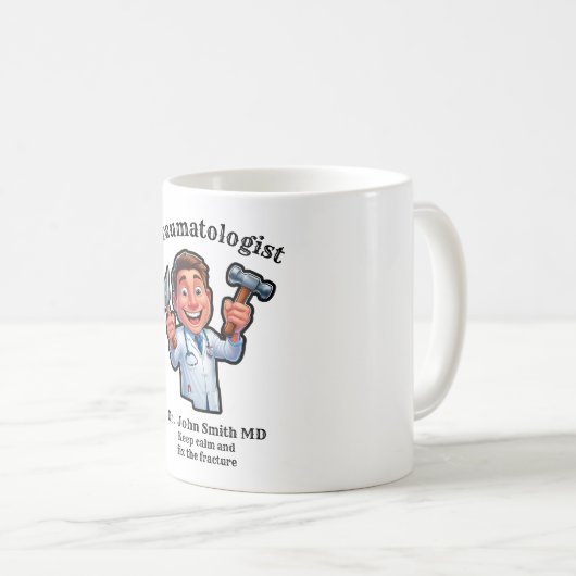 Keep calm and fix the fracture TRAUMATOLOGIST MD Kaffeetasse (VorderseiteRechts)
