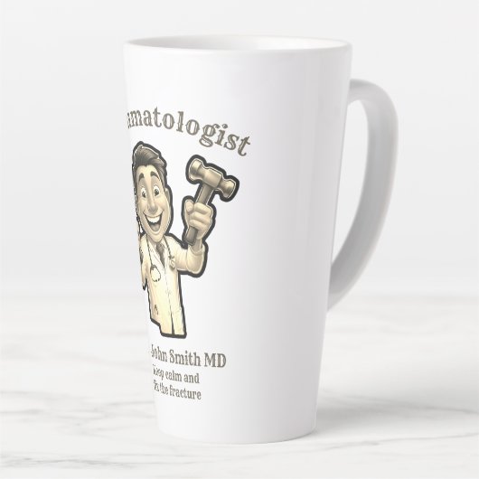 Keep calm and fix the fracture TRAUMATOLOGIST MD Milchtasse (Rechte Ecke)