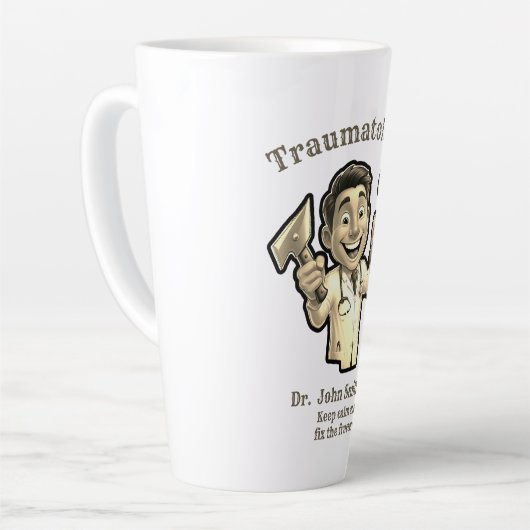 Keep calm and fix the fracture TRAUMATOLOGIST MD Milchtasse (Linke Ecke)