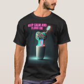 Keep Calm and Floss On Dentist T-Shirt (Vorderseite)