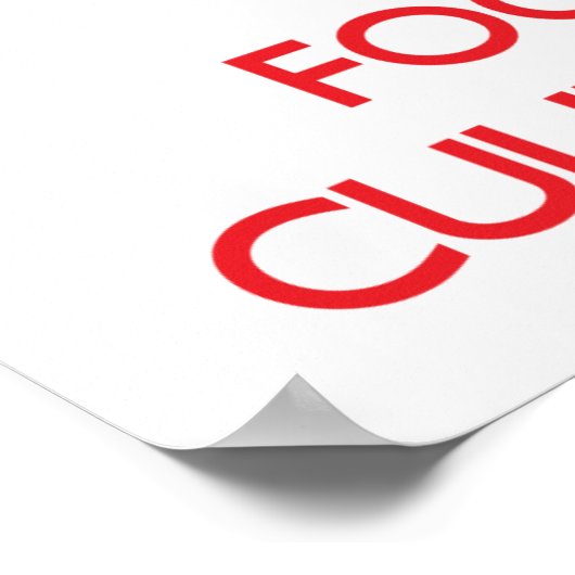 Keep Calm and focus on Culinary Arts Poster (Ecke)