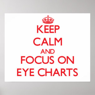 Keep Calm and focus on EYE CHARTS Poster