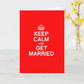 KEEP CALM AND GET MARRIED KARTE (Gelbe Blume)