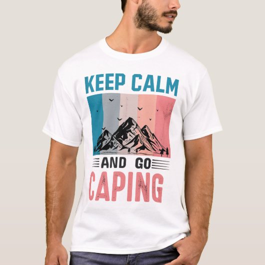 Keep Calm and Go Camping Retro Tee (Vorderseite)