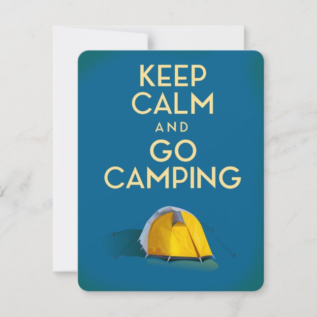Keep Calm and Go Camping vintage Print (Vorderseite)