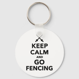 Keep calm and go Fencing Schlüsselanhänger