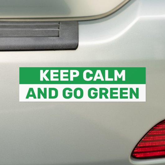 Keep Calm And Go Green Eco Friendly Autoaufkleber (Auf Auto)
