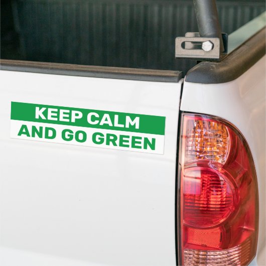 Keep Calm And Go Green Eco Friendly Autoaufkleber (Auf Lkw)