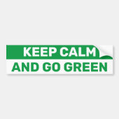 Keep Calm And Go Green Eco Friendly Autoaufkleber (Vorne)